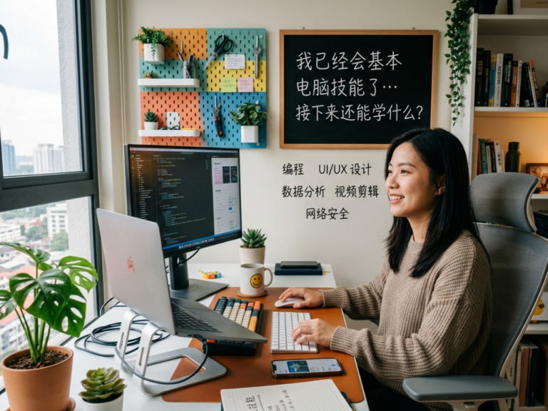 💻 我已经会基本电脑技能了…接下来还能学什么？