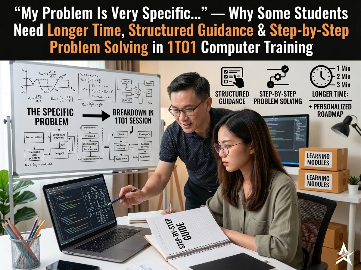 💻 “If Your Problem Is THIS Specific — You Cannot Solve It With General Learning” Why 1TO1 Step-by-Step Training Is The Only Practical Solution For Work-Based Computer Problems in Malaysia 5 028e