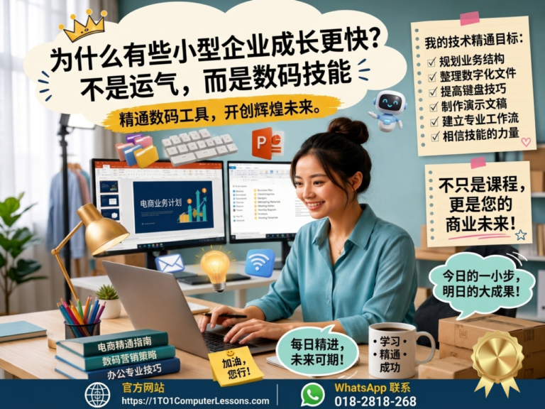 💻 为什么有些小型企业成长速度比其他企业更快？（不是运气，而是数码技能）(给马来西亚企业老板的现实提醒｜适用于 Serdang • Taman Equine • Seri Kembangan • Balakong • Cheras • Kajang • Puchong • Bukit Jalil • Sri Petaling • OUG • Old Klang Road • Kuchai Lama • Sungai Besi • Mid Valley • Sunway • Subang • USJ • SS15 • SS2 • Damansara • Ara Damansara • Petaling Jaya • Mont Kiara • Kuala Lumpur)