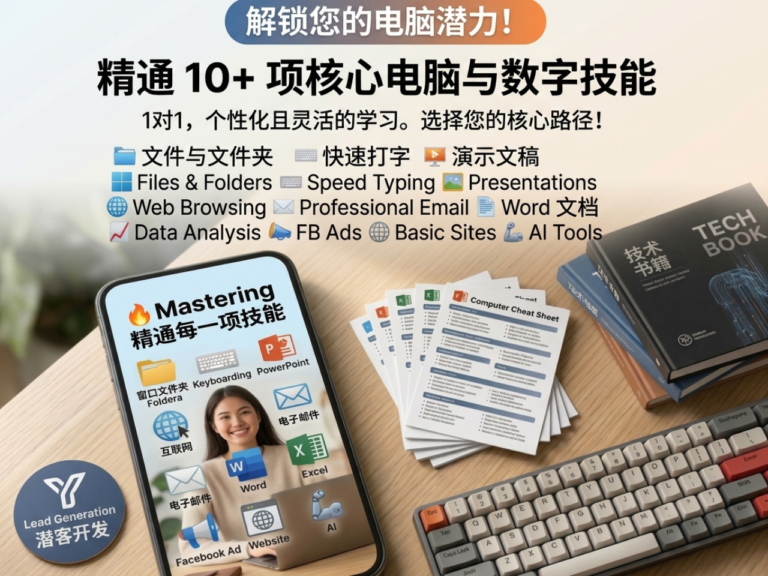 💻 正确的电脑学习流程：不是 1 小时 30 分钟能学多少，而是你真正能掌握多少（给马来西亚电脑初学者、成人、年长者、学生、家长与需要提升电脑技能的人、针对沙登、马园、史里肯邦安、无拉港、蕉赖、加影、蒲种、武吉加里尔、斯里八打灵、OUG、旧巴生路、双威、梳邦、USJ、八打灵再也、吉隆坡）